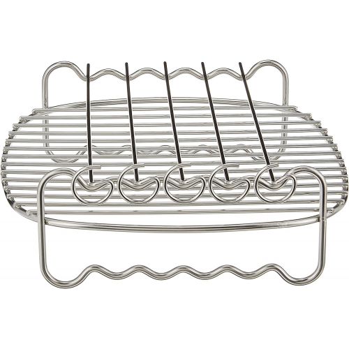  Philips Kitchen Appliances Philips Airfryer Double Layer Rack with Skewers- HD9905/00, for HD9240 Models,Silver