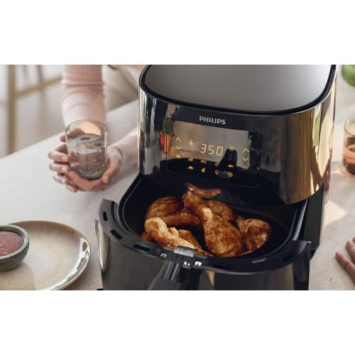  Philips Kitchen Appliances Philips Essential Airfryer XL 2.65lb/6.2L Capacity Digital Airfryer with Rapid Air Technology, Easy Clean Basket, Black- HD9270/91