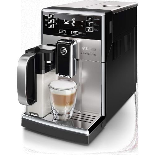  Saeco PicoBaristo Super Automatic Espresso Machine, 1.8 L, Stainless Steel, HD8927/47