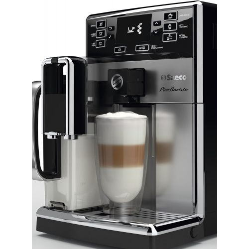  Philips Kitchen Appliances Saeco PicoBaristo Super Automatic Espresso Machine, 1.8 L, Stainless Steel, HD8927/47