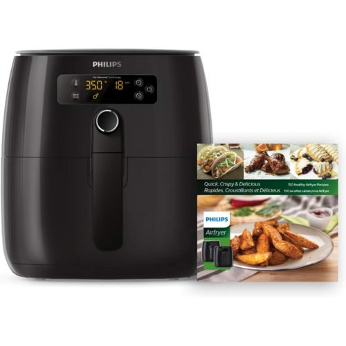  Philips Kitchen Appliances Philips Premium Digital Airfryer with Fat Removal Technology and Party Master Accessory Kit with Double Layer Rack and Silicone Muffin Cups-for Philips Compact Airfryer Models, Sil