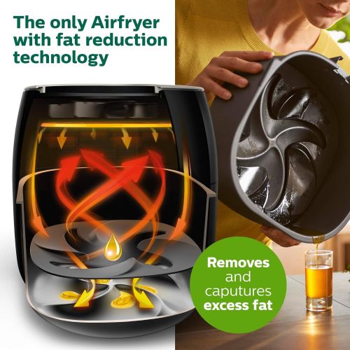  Philips Kitchen Appliances Philips Premium Digital Airfryer with Fat Removal Technology and Party Master Accessory Kit with Double Layer Rack and Silicone Muffin Cups-for Philips Compact Airfryer Models, Sil