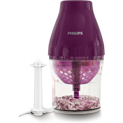 필립스 Philips HR250556 Multichopper with Chop Drop Technology, 1 Liter, White