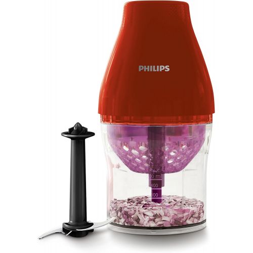 필립스 Philips HR250556 Multichopper with Chop Drop Technology, 1 Liter, White