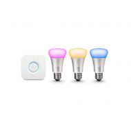 Philips LED Philips Hue White and Color Ambiance A19 60W Equivalent Smart Bulb Starter Kit (Compatible with Amazon Alexa Apple HomeKit and Google Assistant)