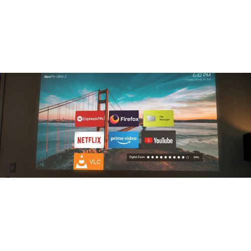 필립스 [아마존베스트]Philips NeoPix Ultra 2 LED Projector Silver Full HD WiFi Bluetooth