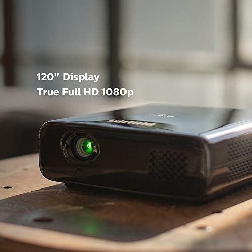  [아마존베스트]Philips Projection PicoPix Max PPX620/INT Mini Home Cinema Projector 850 Colour Flowers Android 9 USB-C HDMI Wi-Fi Bluetooth 120 Inch Image Size App Store Touchpad Wireless Screen