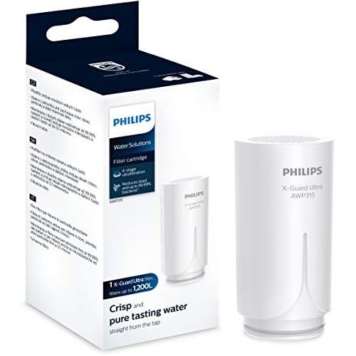  Philips Water AWP315 X Guard Replacement Cartridge for Philips Water On Tap Water Filter AWP3753 & AWP3754 Filter Cartridge for Tap Filter White