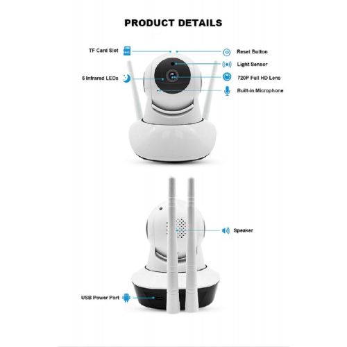  Home Wireless Camera Philont Latest Indoor Security CCTV Cam Video Surveillance 1080P with iOS Android App, Cloud Service, Night Vision, 2-Way Talk, Motion Alert (Black)