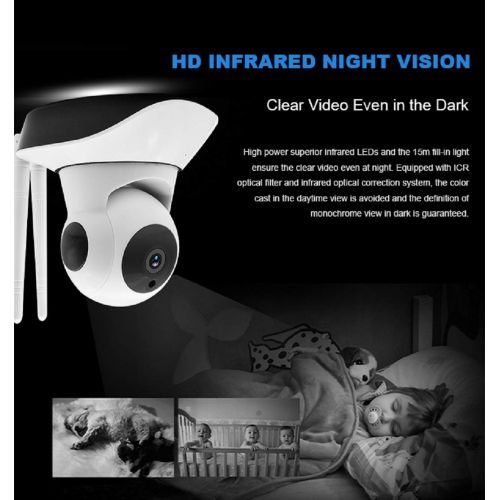  Home Wireless Camera Philont Latest Indoor Security CCTV Cam Video Surveillance 1080P with iOS Android App, Cloud Service, Night Vision, 2-Way Talk, Motion Alert (Black)