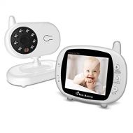 Video Baby Monitor with Camera Philont 2018 Latest Infant Surveillance System with 3.5 Large Screen, IR Night Vision, Temperature Sensor, Lullaby, 2 Way Talk, Sound Activated and A