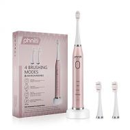 Phniti Electric Toothbrush Rechargeable Sonic Toothbrush for Adults,Smart Timer,Wireless Inductive...