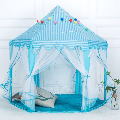  Phoebe cat Tents for Girls, Princess Castle Play House for Childs, PCCH3093 Large Outdoor Indoor Kids Play Tent for Girls