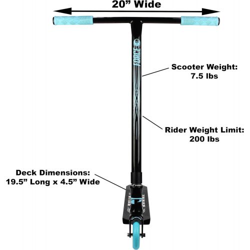  Phoenix Pro Scooters Phoenix Force Pro Scooter - Beginner Intermediate Stunt Trick Scooter - 110mm Alloy Core Wheels - Freestyle Kick Scooter for Kids Teens Adults