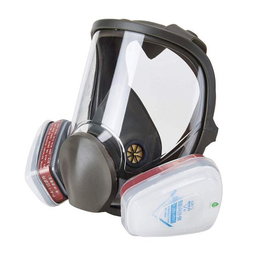  Phoenixfly99 Organic Vapor Full Face Respirator Safety Mask With Visor Protection For Paint, chemicals, polish (6000 Full face mask1 Pair 3# Filter)