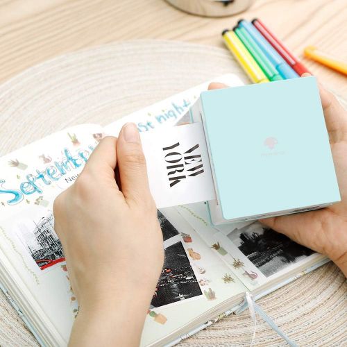  [아마존베스트]Phomemo Mini Bluetooth Wireless Paper Pocket Printer Portable Instant Mobile Printer Thermal Printer Compatible with iOS + Android for Learning Assistance, Mistake Collection, Stud