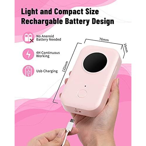  [아마존베스트]Phomemo D30 Mini Label Printer-Bluetooth Pink Label Maker Easy Smartphone Label Printer Use for Home Office Organization (USB Rechargeable)-with 1 12mmX40mm Thermal Paper Included