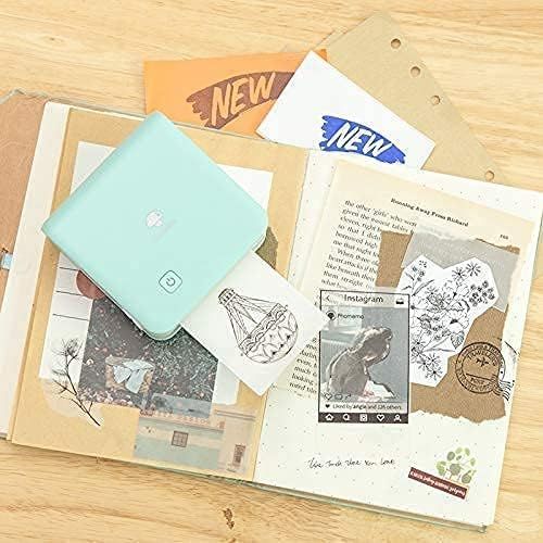  [아마존베스트]Phomemo M02 Pro Pocket Printer- Mini Bluetooth Thermal Printer with 3 Rolls White Sticker Paper, Compatible with iOS + Android for Learning Assistance, Study Notes, Journal, Fun, W