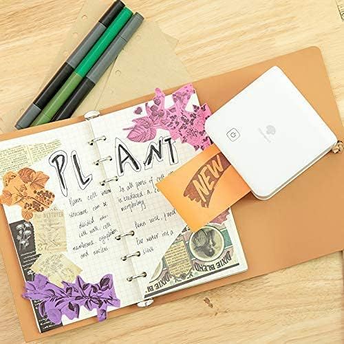  [아마존베스트]Phomemo M02 Pro Pocket Printer - with 3 Rolls Transparent Gold Paper， Compatible with iOS + Android for Plan Journal, Study Notes, Art Creation, Work, Gift