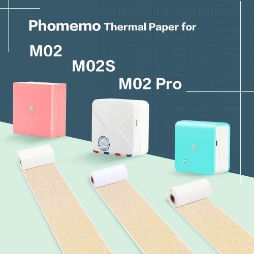  [아마존베스트]Phomemo M02 Pro Pocket Printer - with 3 Rolls Transparent Gold Paper， Compatible with iOS + Android for Plan Journal, Study Notes, Art Creation, Work, Gift