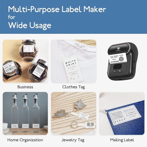  [아마존베스트]Phomemo M110 Label Maker, Price Label Printer with Bluetooth, Apply to Labeling, Shipping, Office, Cable, Retail, Barcode and More, Compatible for Android & iOS System, Label Print