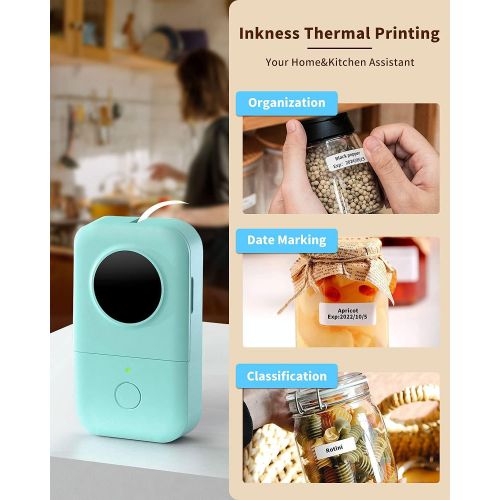  [아마존베스트]Phomemo D30 Label Maker- Portable Mini Thermal Bluetooth Label Maker Phone Label Printer Easy to use for Organization, Home, Office (D30 Printer with 1 Roll 12mm X 40mm Thermal Pap