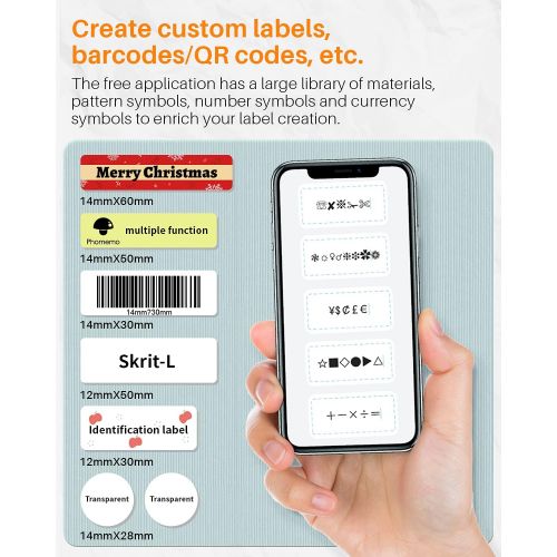  [아마존베스트]Phomemo D30 Bluetooth Label Maker-Small Wireless Label Printer,Thermal Label Maker Machine Compatible with iOS + Android, Great for Home, Office, Supermarket,Include 1Roll Thermal