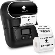[아마존베스트]Phomemo M110S Label Maker- Mini Portable Bluetooth Thermal Label Printer for Barcode, Clothing, Jewelry, Retail, Mailing, Business, Compatible with Android & iOS, Black