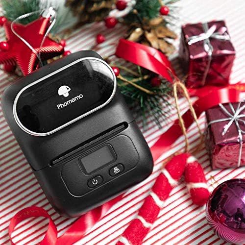  [아마존베스트]Phomemo M110S Label Maker- Mini Portable Bluetooth Thermal Label Printer for Barcode, Clothing, Jewelry, Retail, Mailing, Business, Compatible with Android & iOS, Black