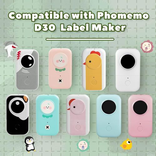  [아마존베스트]Phomemo D30 D30Pro Thermal Printer Paper Roll - Clear Transparent Printing Paper Self Adhesive Mini 14x30mm (0.55x1.18) for Bluetooth Compact Mobile Printer 3 Rolls