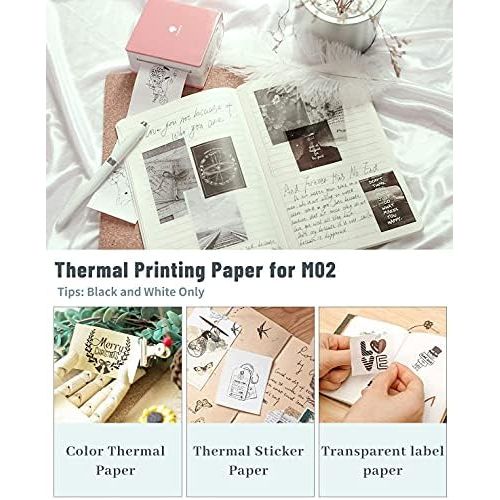  [아마존베스트]Phomemo M02 Pocket Printer Bluetooth Printer Thermal Photo Printer Portable Mini Printer Compatible with Android and iOS System for Instant Printing Retro Photos, Working, Study Pi