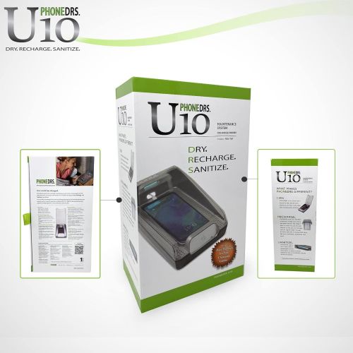  PHONEDRS U10 UV-C Cell Phone Sanitizer with Dryer and Charger Cleans, Dries and Charges All Phones