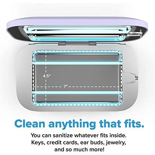  PhoneSoap Pro UV Smartphone Sanitizer & Universal Charger | Patented & Clinically Proven UV Light Disinfector | (Lavender)