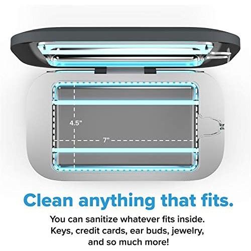  PhoneSoap Pro UV Smartphone Sanitizer & Universal Charger | Patented & Clinically Proven UV Light Disinfector | (Charcoal)