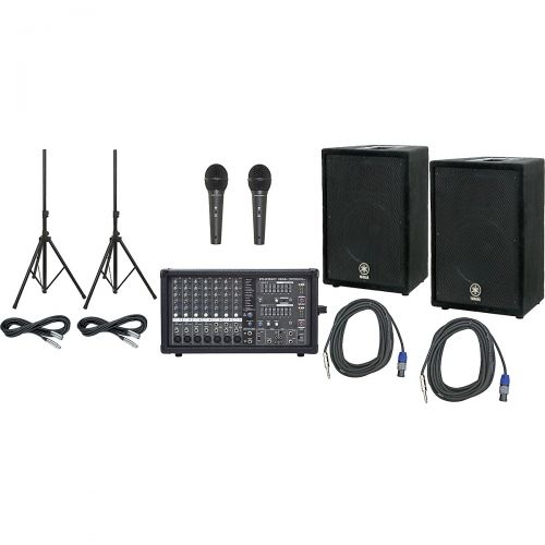  Phonic},description:This PA package includes a Phonic Powerpod 740 Plus 440W 7-Channel Powered Mixer with DFX, a pair of Yamaha A12 12 PA Speakers, and 2 Audio-Technica M4000S hand