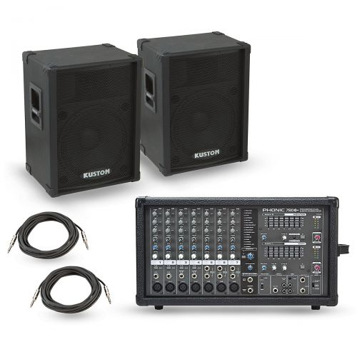  Phonic Powerpod 780 Plus Mixer with KPC Speakers PA Package