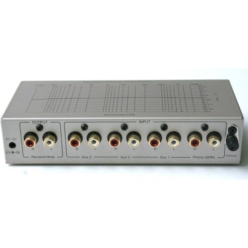  [아마존베스트]Phono Preamps TCC TC-754 BLACK RIAA Phono Preamp With Three Switchable Aux Inputs; includes optional PREMIUM HIGH POWER AC Adaptor