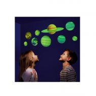 Phosphorescent - Glow in The Dark Solar System Wall Decals Planets for Kids and Outer Space Room Decor