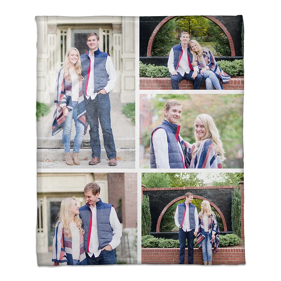 Photo Collage Throw Blanket