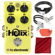 Photo Savings TC Electronic Helix Phaser Pedal Bundled Tortex Guitar Picks, Xpix 1/4 Cables, Instrument Cables, and Fibertique Cloth