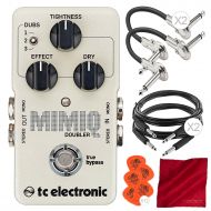 Photo Savings TC Electronic Mimiq Doubler Electric Guitar Effects Pedal with Cables and Deluxe Bundle