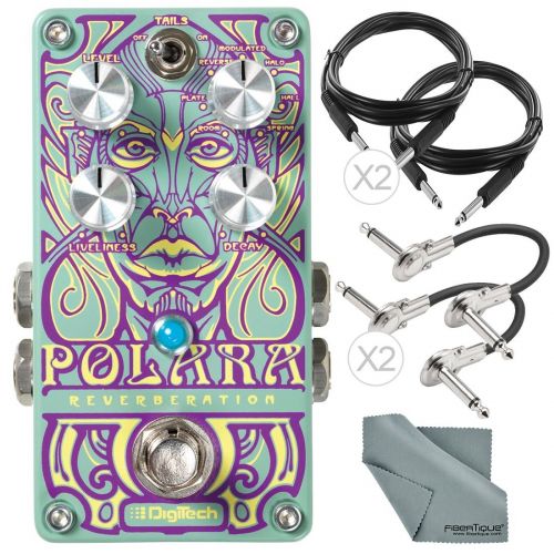  Photo Savings DigiTech Polara Lexicon Reverb Pedal with On/Off Switch and Accessory Bundle