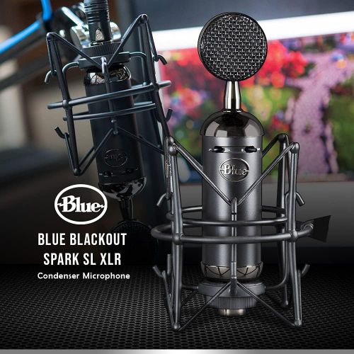  Photo Savings Blue Spark SL Large-Diaphragm Studio Condenser Microphone with Samson Microphone Boom Arm Stand, Closed-Back Headphones, and Platinum Bundle