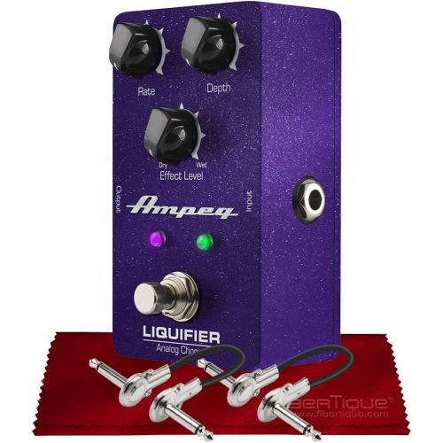  Photo Savings Ampeg Liquifier Analog Guitar Electric Bass Chorus Effects pedal with Clip-On Cable and Fibertique Cloth