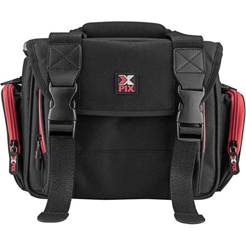  [아마존베스트]Photo Savings Xpix Deluxe Camera/Camcorder & Accessories Protector Bag with Shoulder Strap