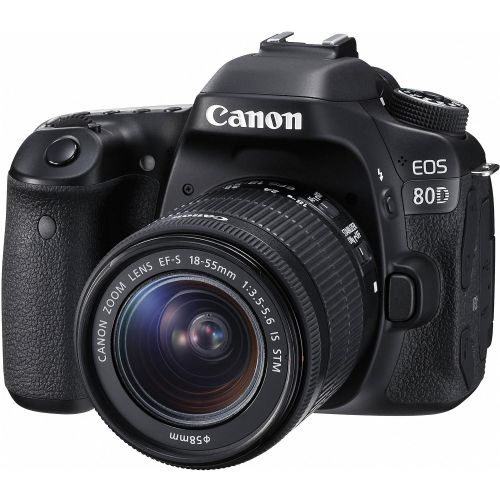  Photo Savings Canon EOS 80D DSLR Camera with EF-S 18-55mm f3.5-5.6 IS STM Lens & EF-S 55-250mm f4-5.6 IS STM Lens and 500mm f8 Manual Focus Telephoto Lens + T-Mount Adapter along with Deluxe