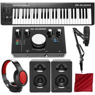 Photo Savings M-Audio Keystation 49 II MIDI Keyboard Controller with M-Audio M-Track 2X2M USB Audio Interface Deluxe Bundle