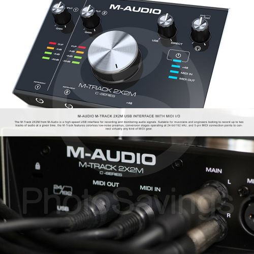  Photo Savings M-Audio Keystation 49 II MIDI Keyboard Controller with M-Audio M-Track 2X2M USB Audio Interface Deluxe Bundle