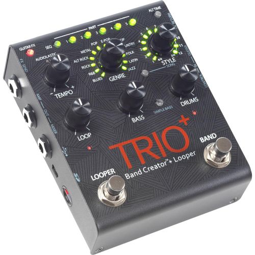  Photo Savings Digitech TRIO+ Band Creator and Built-In Looper and Accessory Bundle w 16GB + Closed-Back Headphones + Cables + Fibertique Cloth