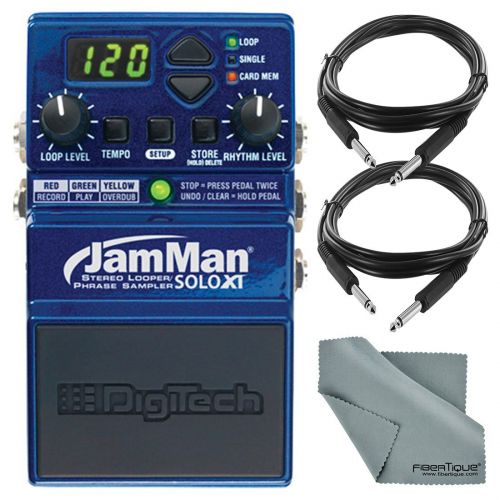  Photo Savings DigiTech JamMan Solo XT Looper Pedal w USB and microSDHC Slot and Accessory Bundle